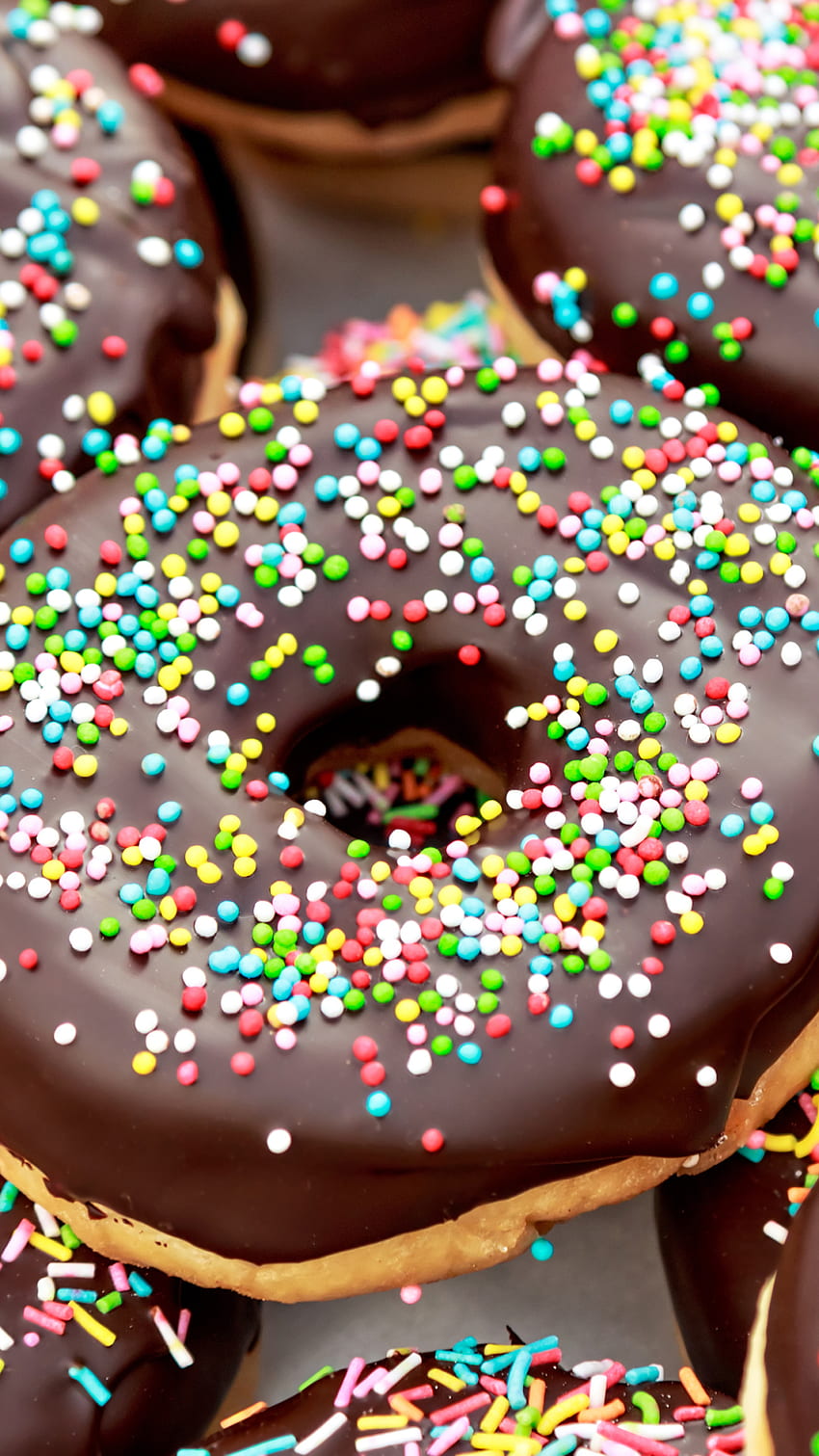 Food Doughnut, Sprinkle Donut HD phone wallpaper