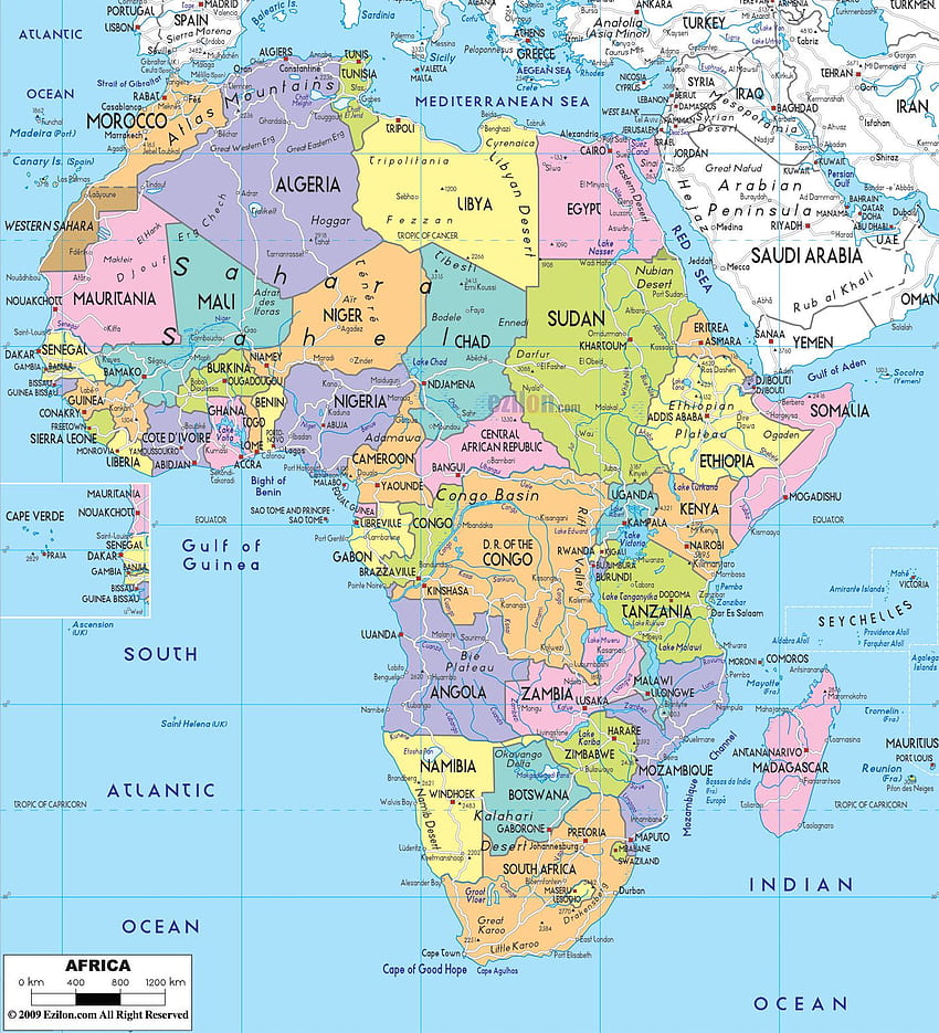 Carte Asie Et Afrique Dc Carte Politique Afrique Australe Fond d'écran de téléphone HD