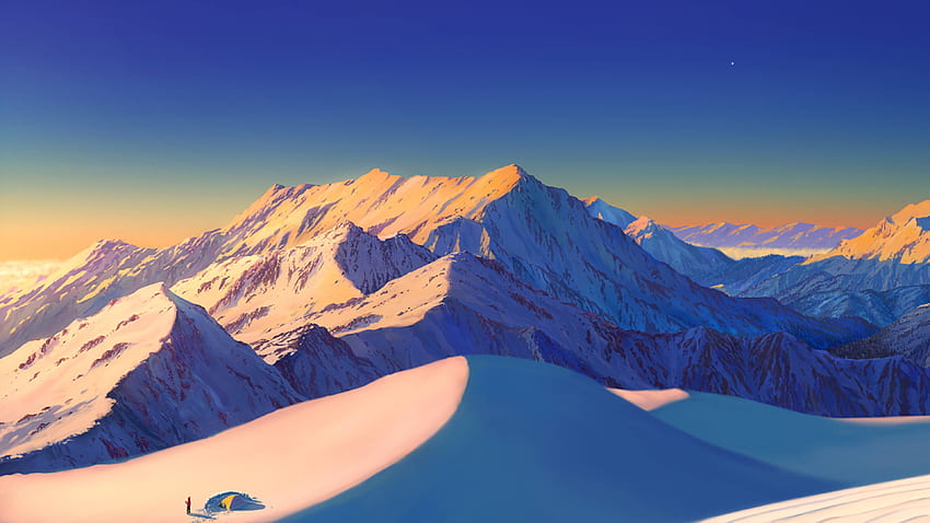 Montañas nevadas, naturaleza, y , montaña nevada fondo de pantalla