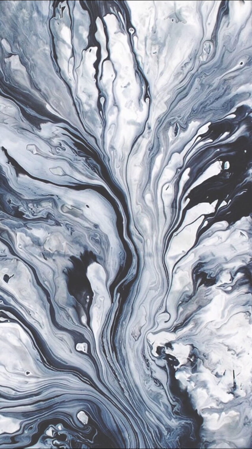 Watercolor iPhone, Blue Water Marble HD phone wallpaper