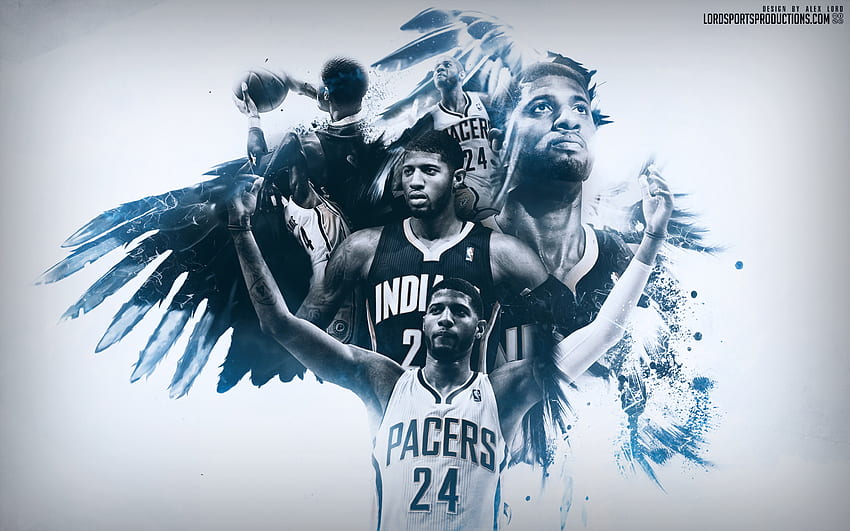 Paul George Indiana Pacers 2015 2016 Astuce, Paul George Logo Fond d'écran HD