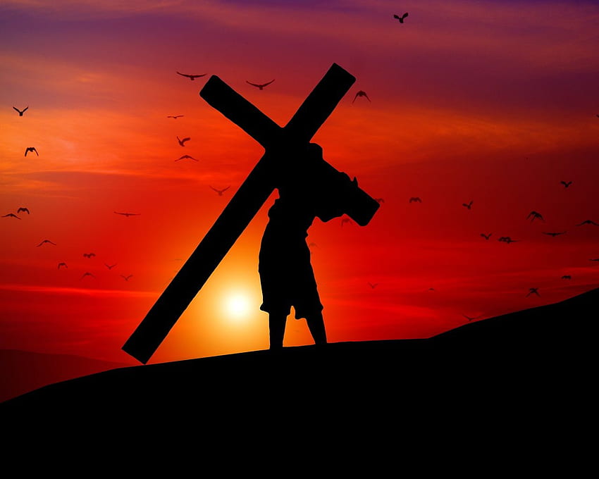 Cross, Silhouette, Faith, Burden - Crucifixion Of Jesus HD wallpaper
