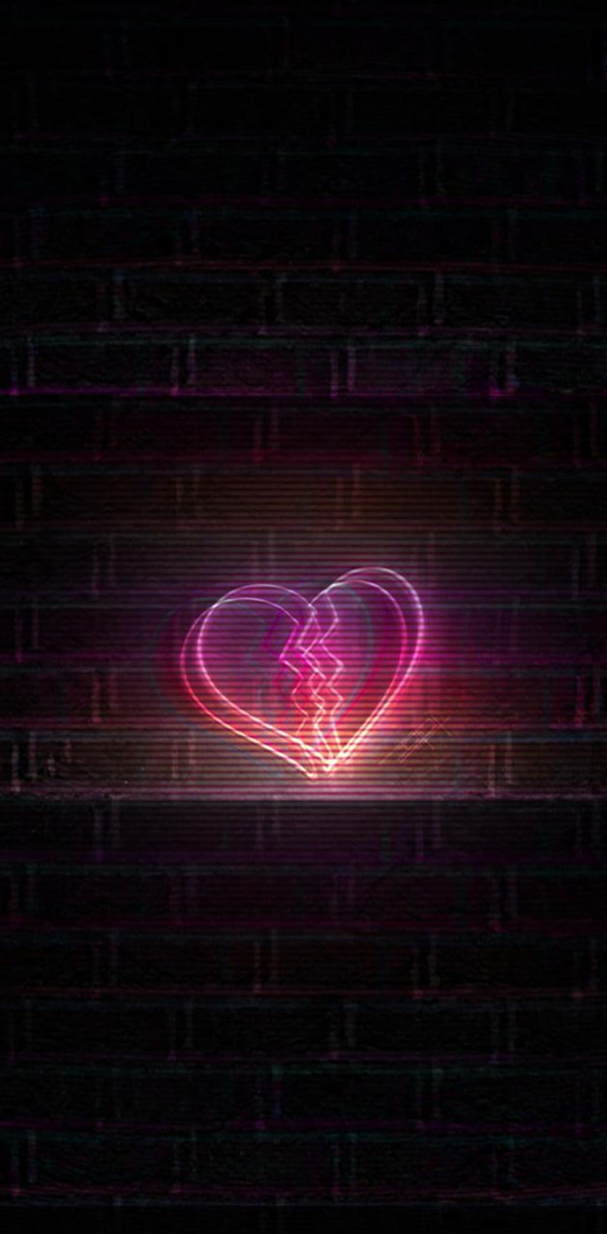 Broken heart , Neon Broken Heart HD phone wallpaper