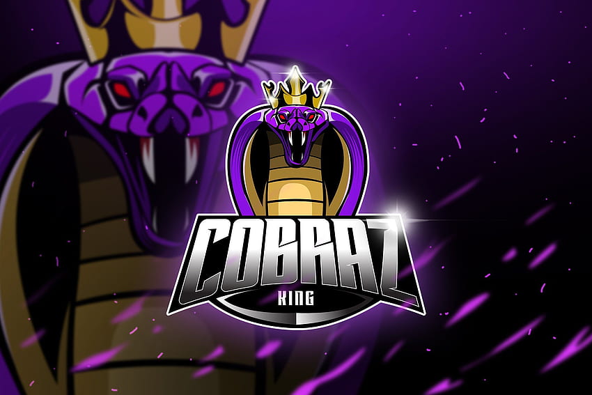 Cobra King - талисман и Esport лого. Талисман, лого на животно, дизайн на лого на играта, лого на Кобра HD тапет