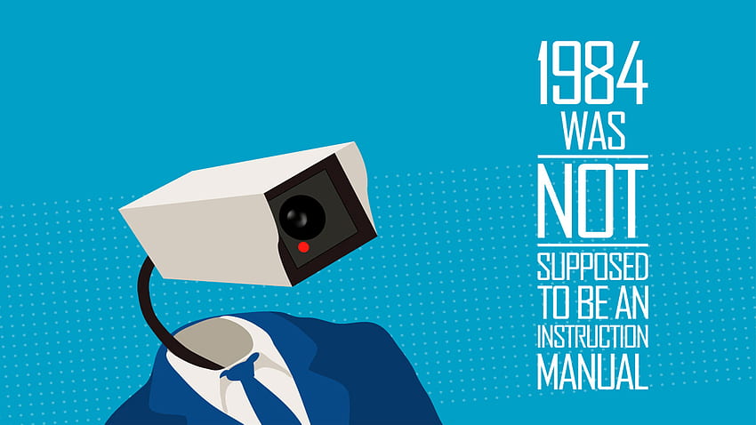 1984, suit, big brother, camera, instruction, manual, record, watching HD wallpaper