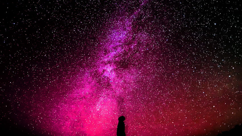 Sky Galaxy Via Lattea Spazio Notte Rosso, Rosso Galaxy Ultra Sfondo HD