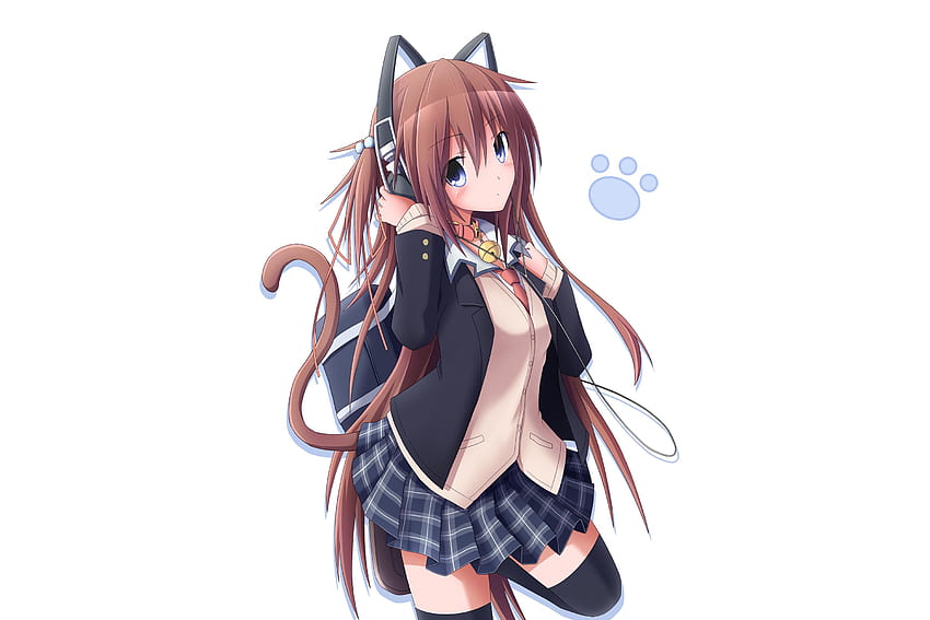 Nekomimi Catgirl (30 - ), Pembantu Neko Anime Wallpaper HD