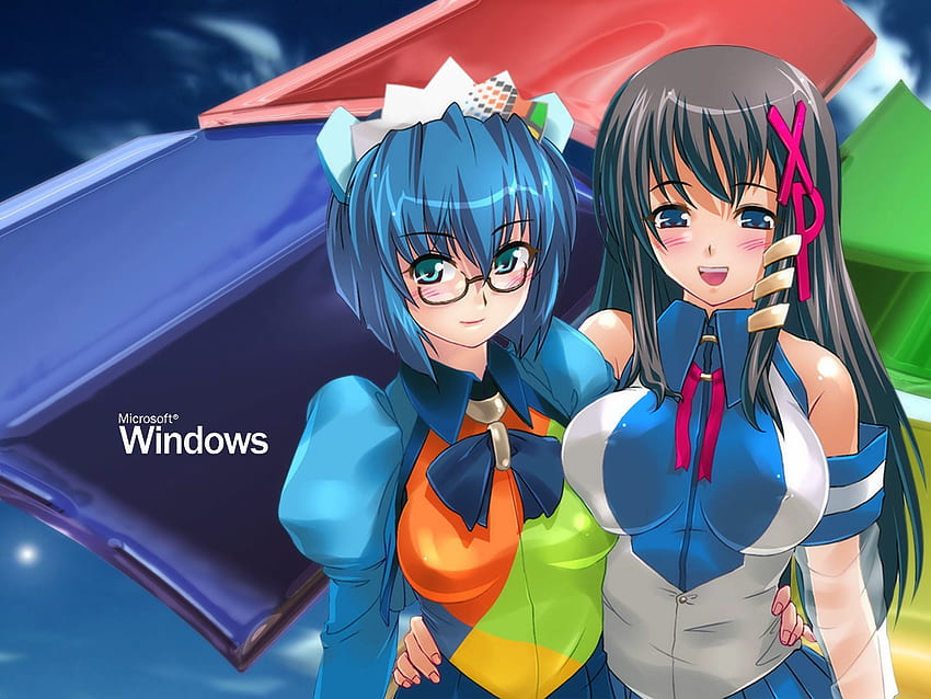 Windows-tan e XP-tan, xp-tan, os-tan, windows-tan, windows Sfondo HD