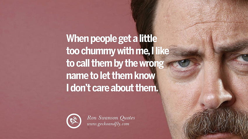 Funny Ron Swanson Quotes And Meme On Life HD wallpaper