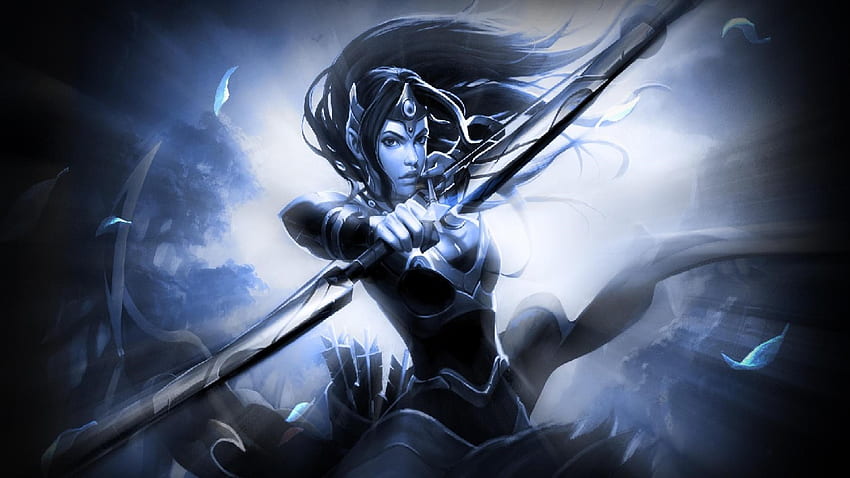 Elf Archer Arrow Bow Riding Female Abstract HD wallpaper