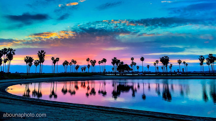 Jolla, San Diego Sunset HD wallpaper