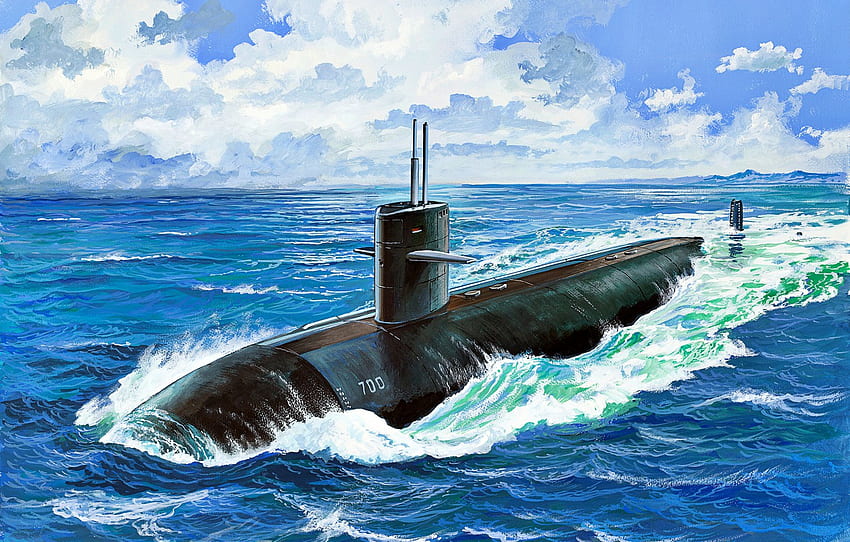 ВМС на САЩ, Многоцелеви подводници, Подводница, USS Dallas, Hunter Killer, SSN 700 For , Раздел оръжие HD тапет