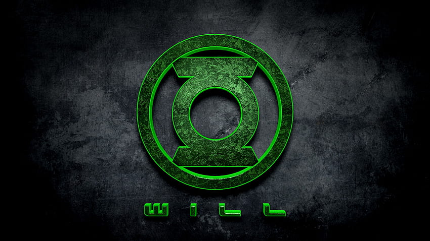 Green Lantern, DC Comics, logo / i mobilne tło, zielone logo Tapeta HD