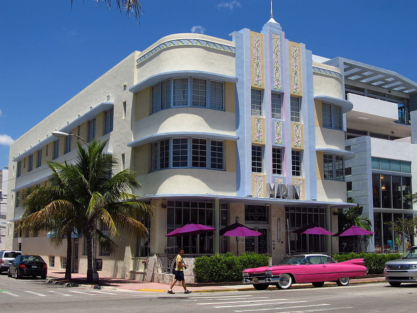 Art Deco Miami และคำแนะนำเกี่ยวกับสิ่งมหัศจรรย์ทางสถาปัตยกรรมของ South Beach วอลล์เปเปอร์ HD
