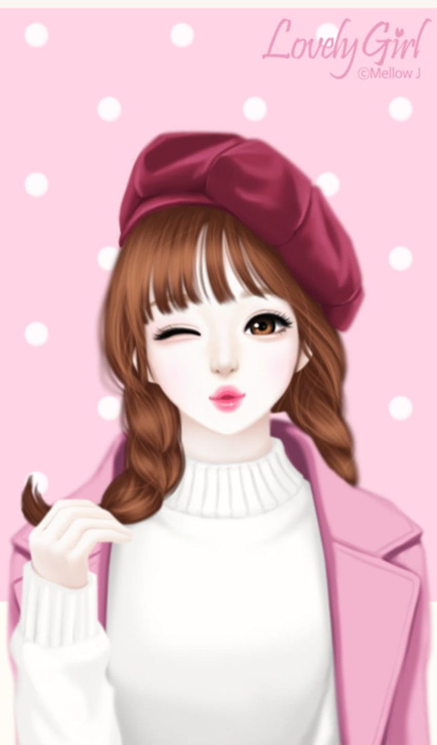 에나케이. KOREAN GIRLS ART, 귀여운 한국 애니메이션 HD 전화 배경 화면