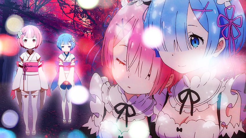Rem & Ram, Ram, Rezero, Rem, Anime HD-Hintergrundbild