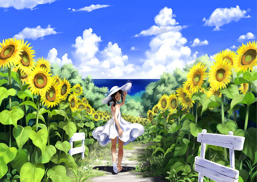 SunShine Beauty, anime, wall, girl, new, beauty HD wallpaper