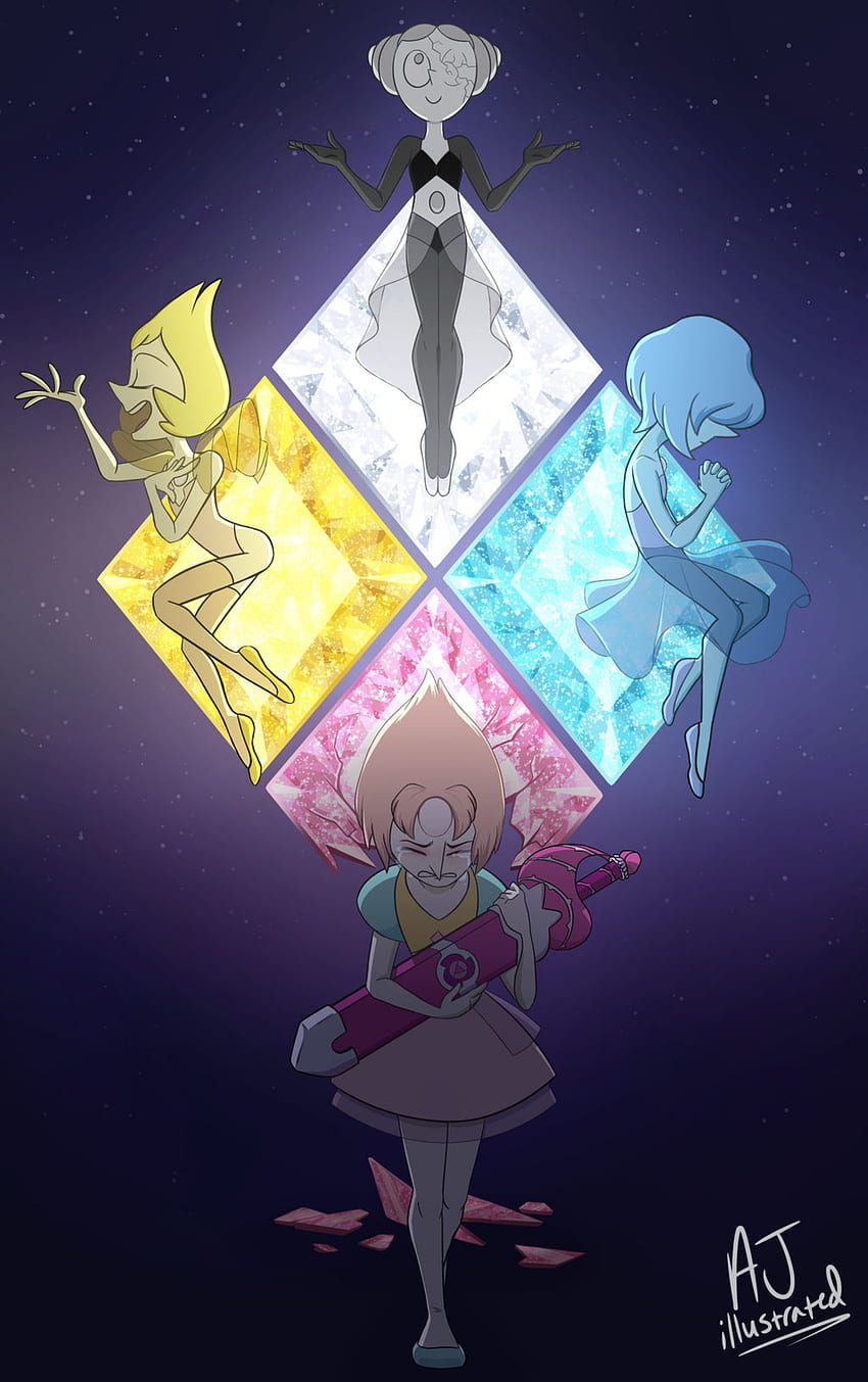 Perlen von AJ illustriert. Steven Universe, Steven Universe Diamanten HD-Handy-Hintergrundbild