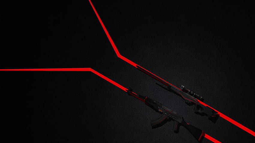 AK47 AWP ligne rouge Fond d'écran HD