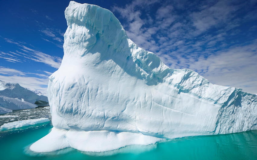 Айсберг, море, сняг, лед HD тапет