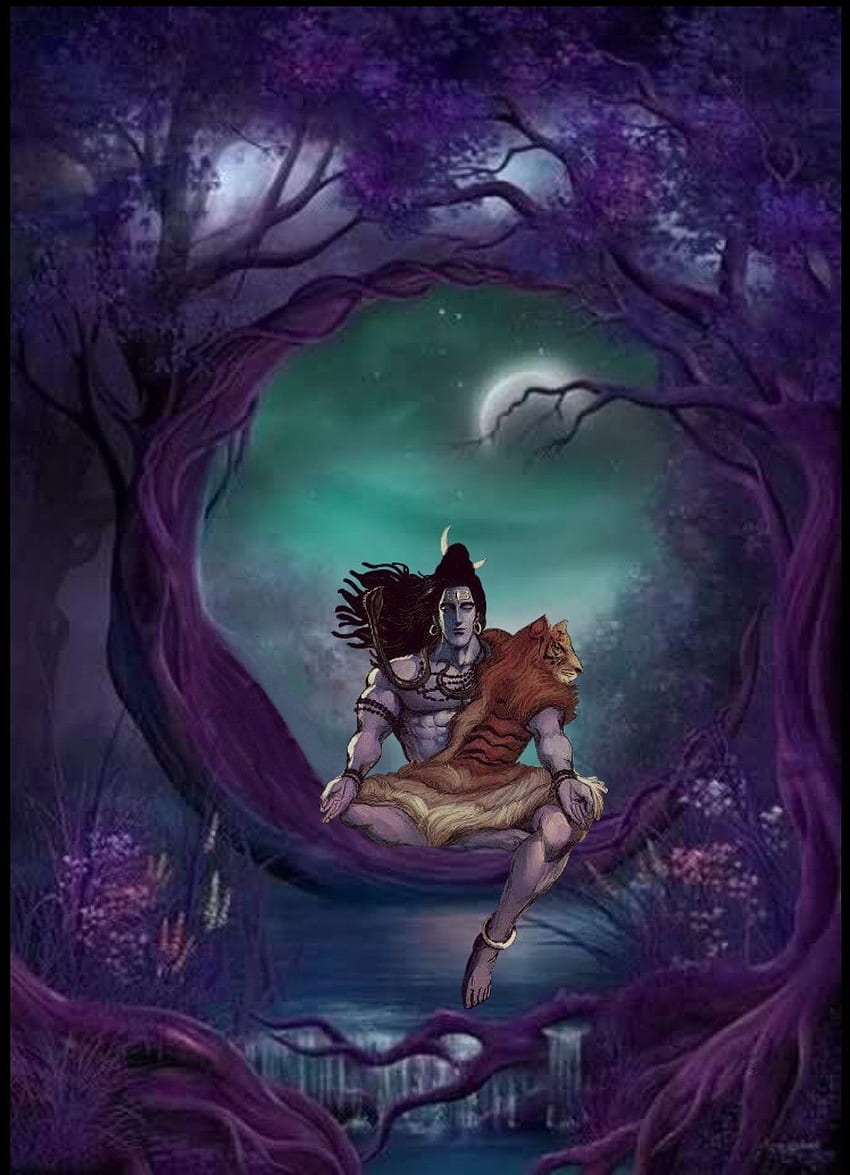 Lord Shiva come adiyogi nella pittura artistica creativa. Pittura di Lord Shiva, Lord Shiva, Arte di Shiva, Dipinti di Shiva Sfondo del telefono HD