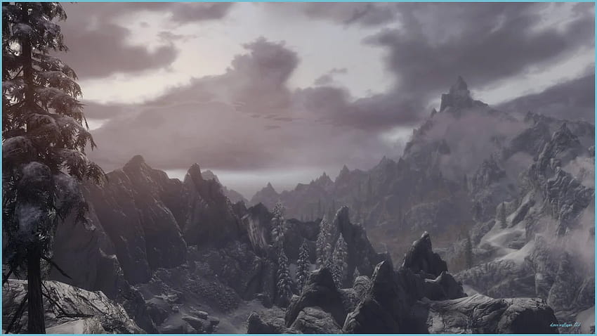 Wintry Peaks - (Skyrim SE) - [Live ] 13K - Skyrim . 깔끔한 스카이림 HD 월페이퍼