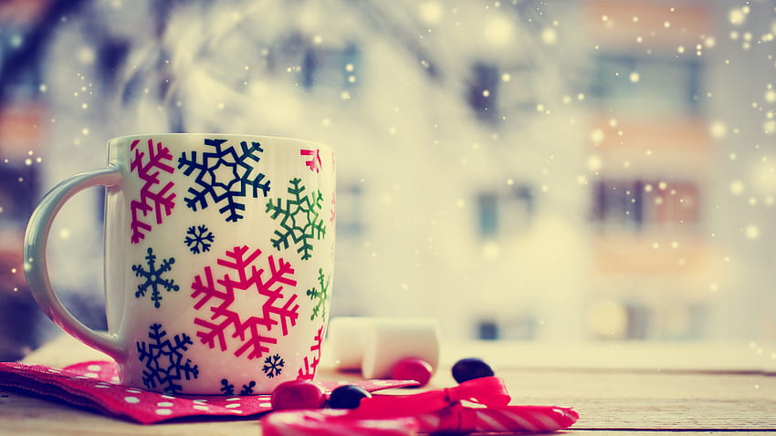 Christmas, cup, tea, winter, Holidays, Christmas Coffee HD wallpaper