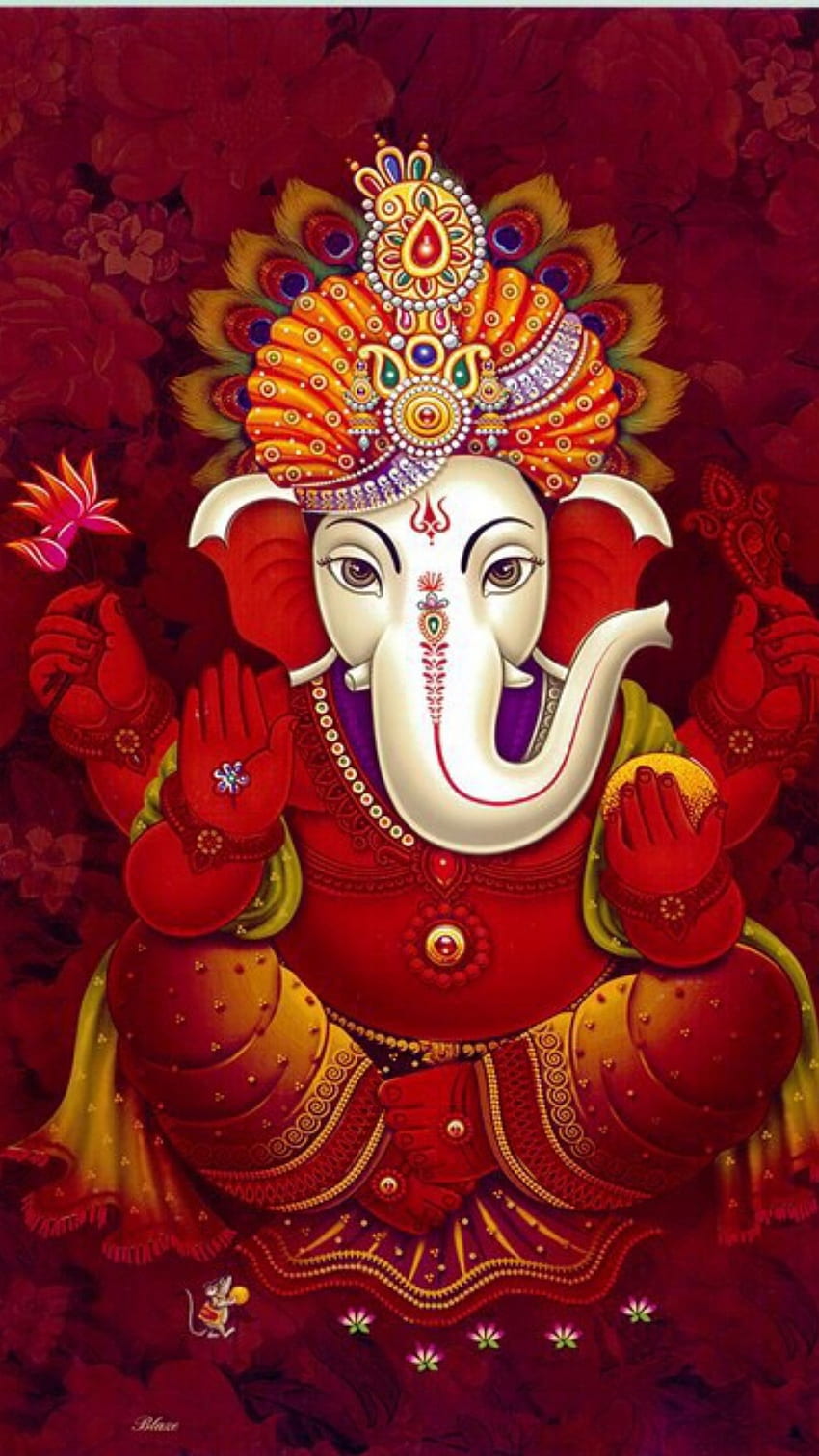 Ganpati, Ganesh Ji, Malerei HD-Handy-Hintergrundbild