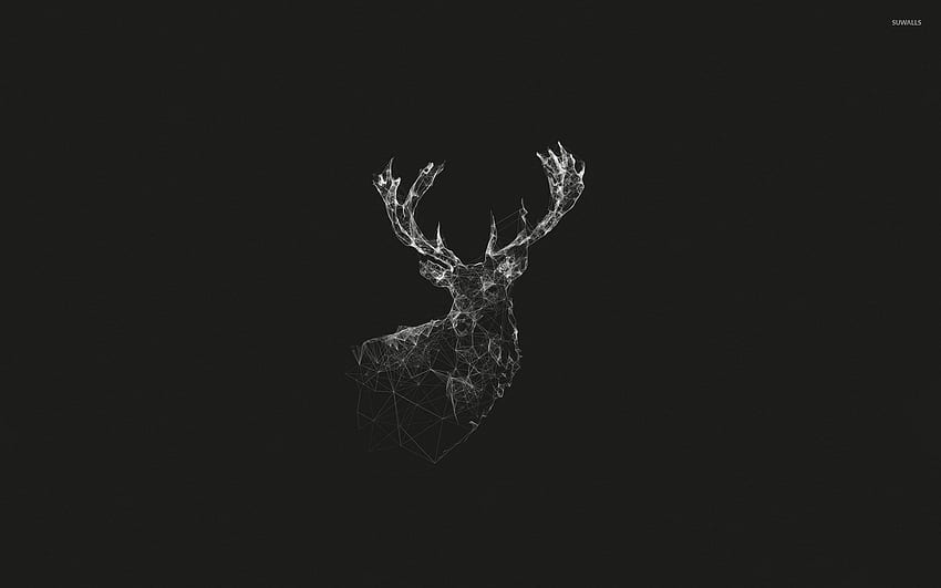 Stag . Stag , Stag Deer and Antlers Stag, Deer Black and White HD wallpaper