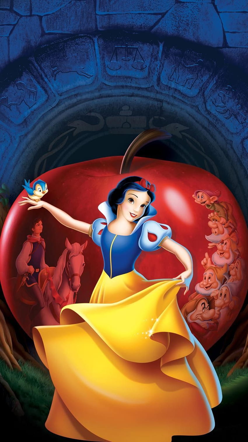 Snow White and the Seven Dwarfs (1937) Phone . Moviemania. Snow white disney, Disney princess snow white, Snow white HD phone wallpaper