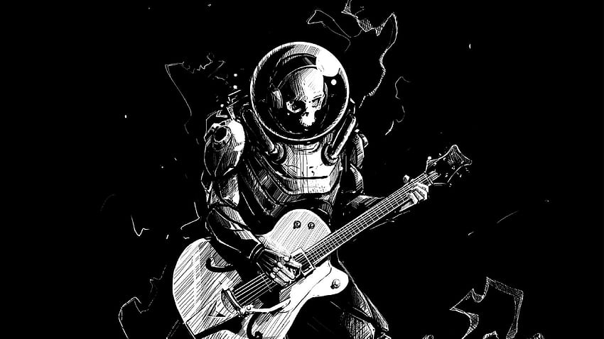 Skeleton plays guitar Ultra - - .net HD wallpaper