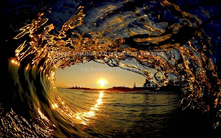sunset surf hawaii beach wave ocean tunnel, Hawaii Waves HD wallpaper