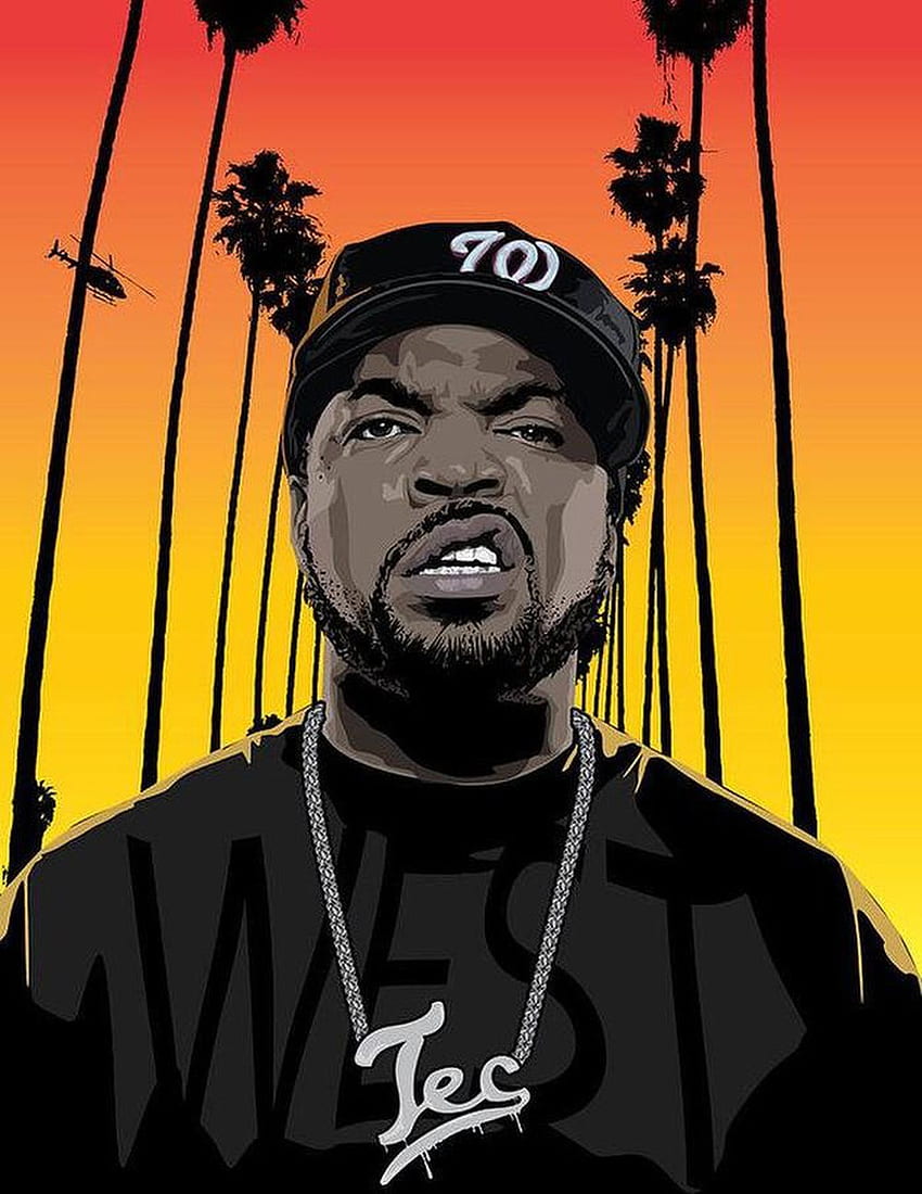 Ice Cube - Fantastischer Ice Cube-Rapper HD-Handy-Hintergrundbild