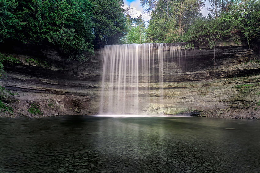 Bridal Veil Falls, Ontario, Canada, cascata, natura, foresta, Canada, ontario Sfondo HD