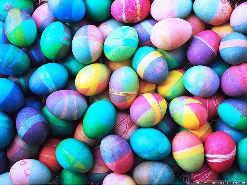 Colorful Easter Eggs Background HD wallpaper