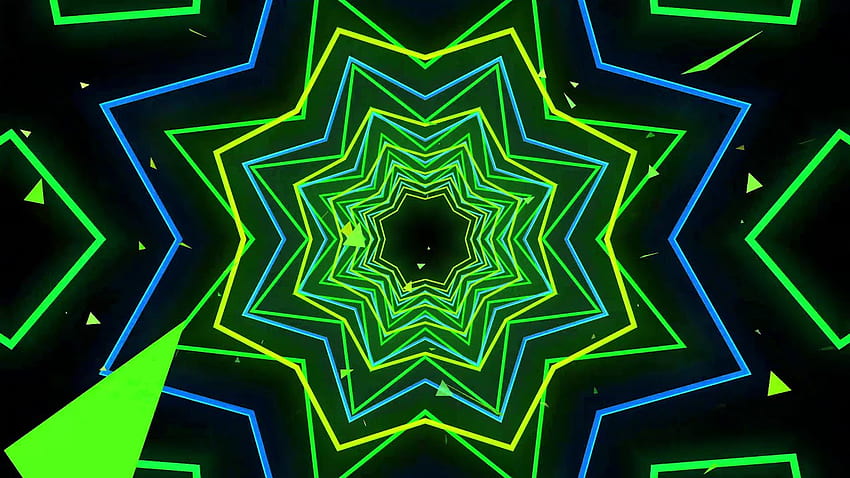 Neon Işıklı Kaleida Motion Background.. kaleydoskop VJ Döngüleri -Trippy Psychedelic Visuals, Trippy Neon HD duvar kağıdı