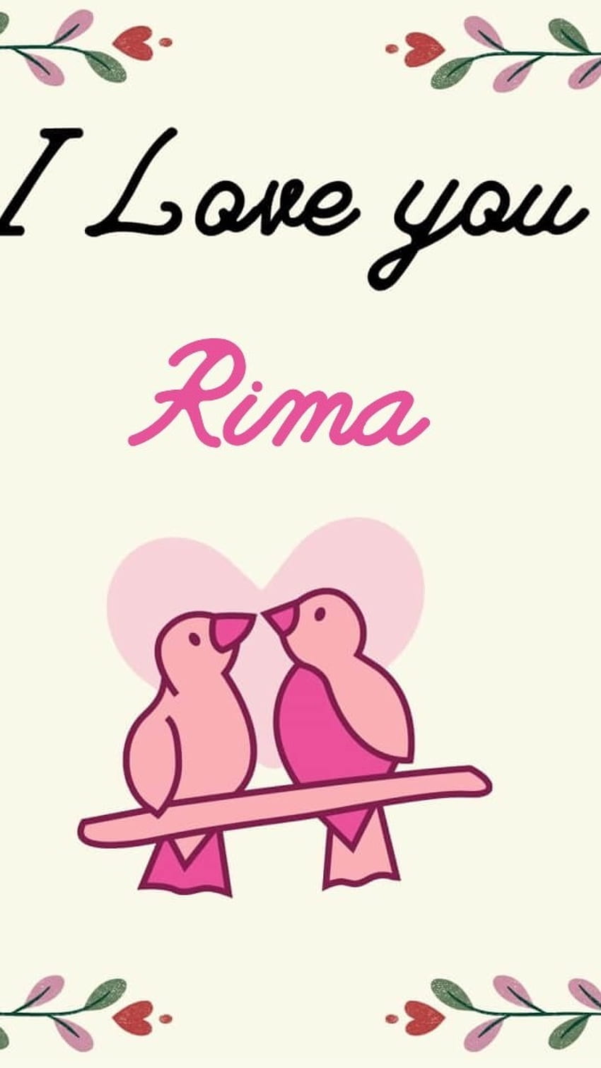 R Name, Love Birds, Rima HD phone wallpaper | Pxfuel