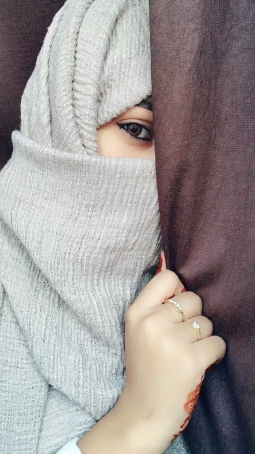 Cute hijab girl hide face,profile muslim girl - Photo #1637 - PNG