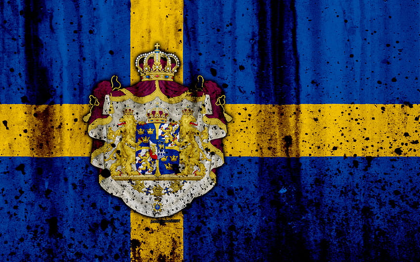 스웨덴 국기, 그런지, 스웨덴 국기 HD 월페이퍼