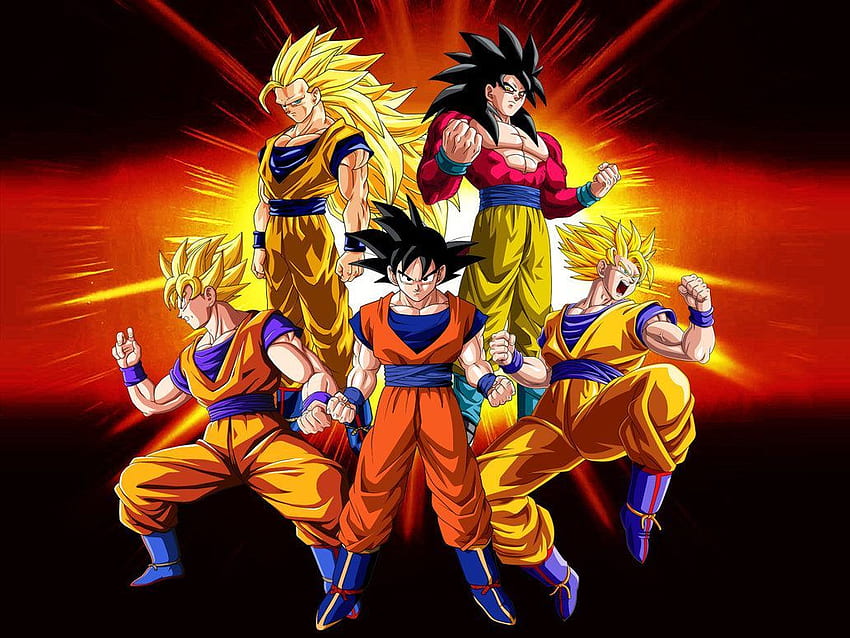 Goku Wallpaper 4K, Super Saiyan 4 Fusion