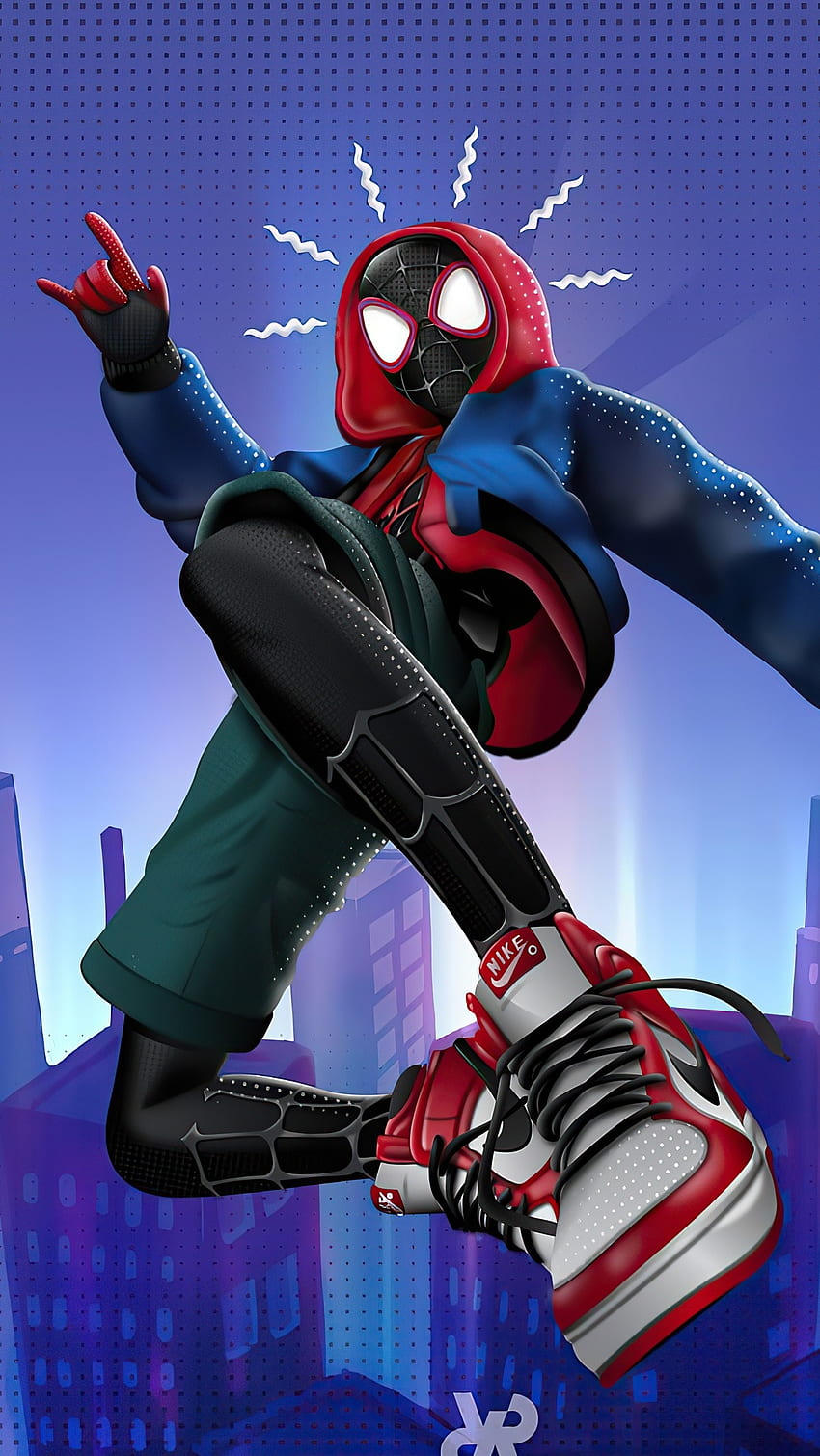 Miles Morales, Miles, Marvel, Spider Man HD phone wallpaper