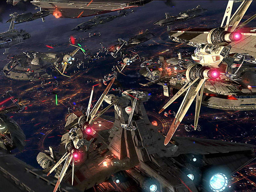 Star Wars Space Battle - Battle Of Coruscant - HD wallpaper