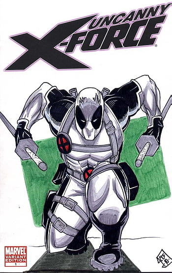 Always been a dream of mine to do a sketch variant cover so I drewdesigned  this Deadpool for fun  rMarvel