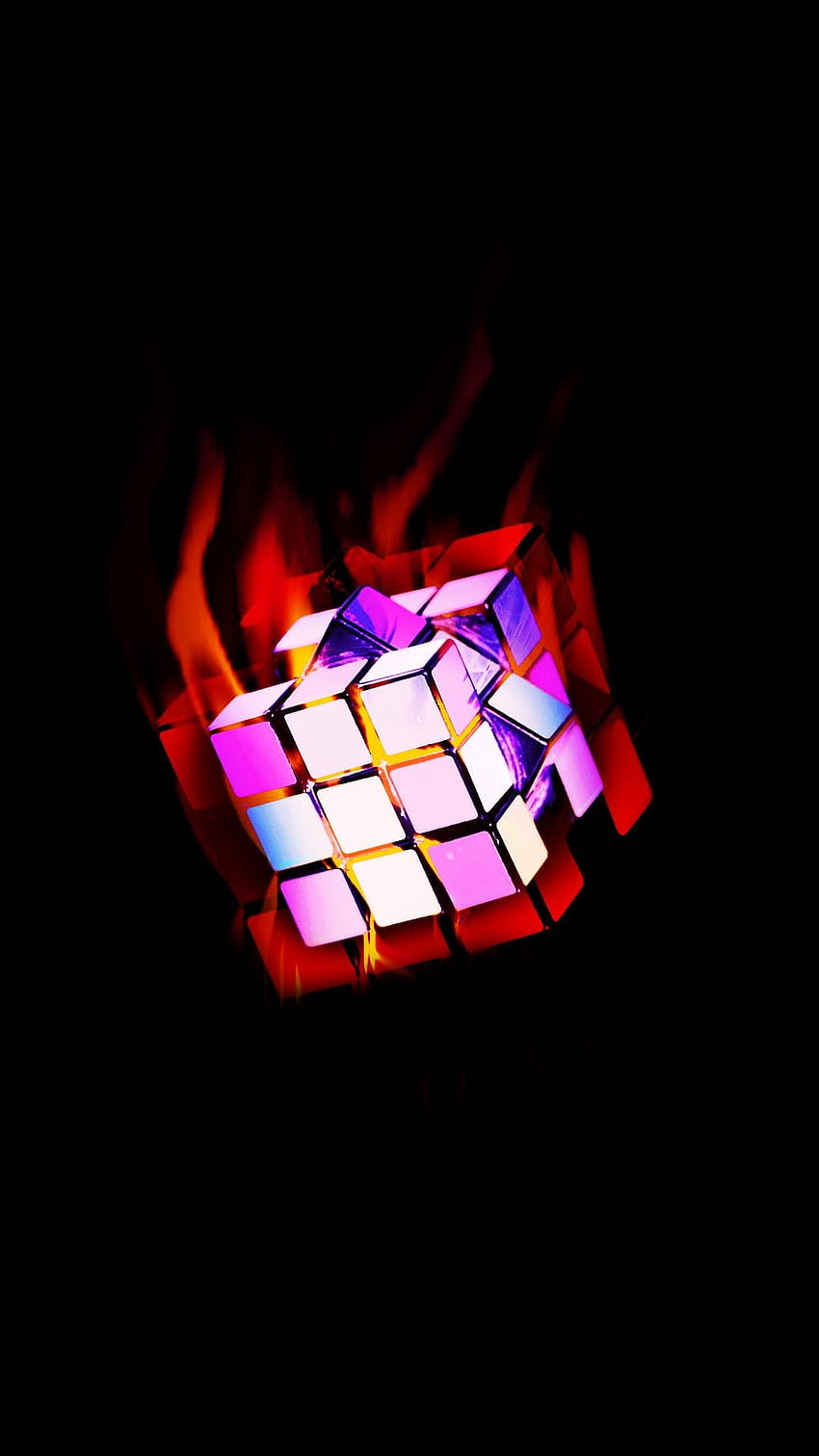 AMOLED in 2021. dark , Cute emoji , Rubix cube, Cool Rubik HD電話の壁紙