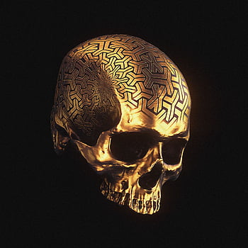 Golden skull HD wallpaper download