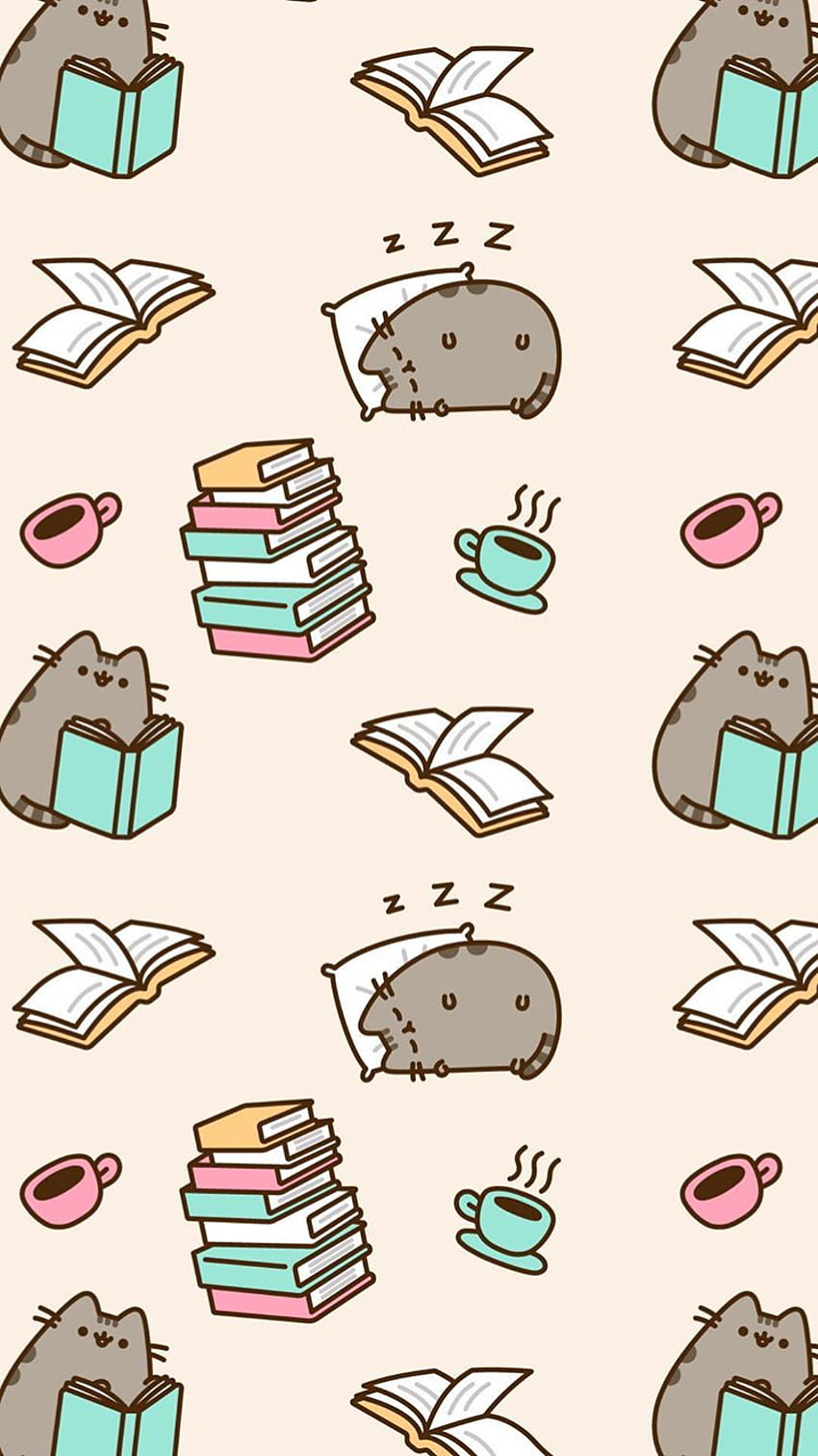 Gayle Ann on PUSHEEN the cat. Pusheen cat, Kawaii, Cute Book HD phone wallpaper