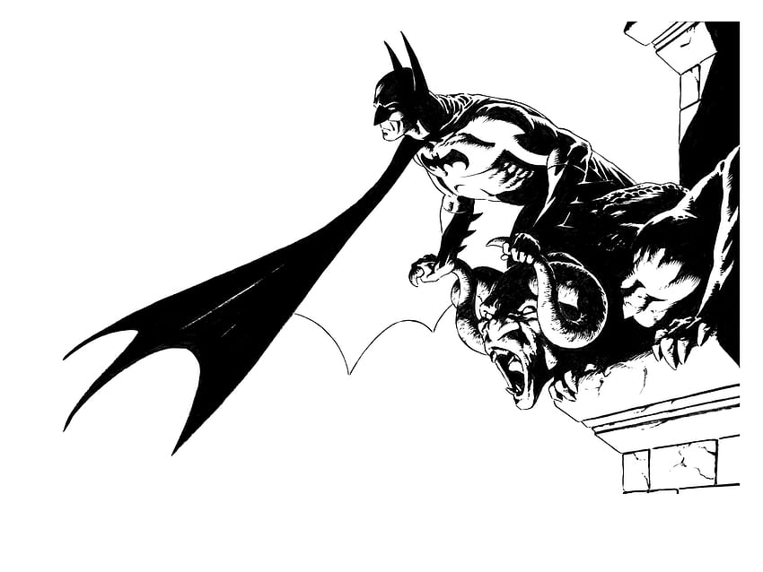Batman: Batman czarno-biały. Grafika Batmana, Grafika komiksowa, Batman Tapeta HD