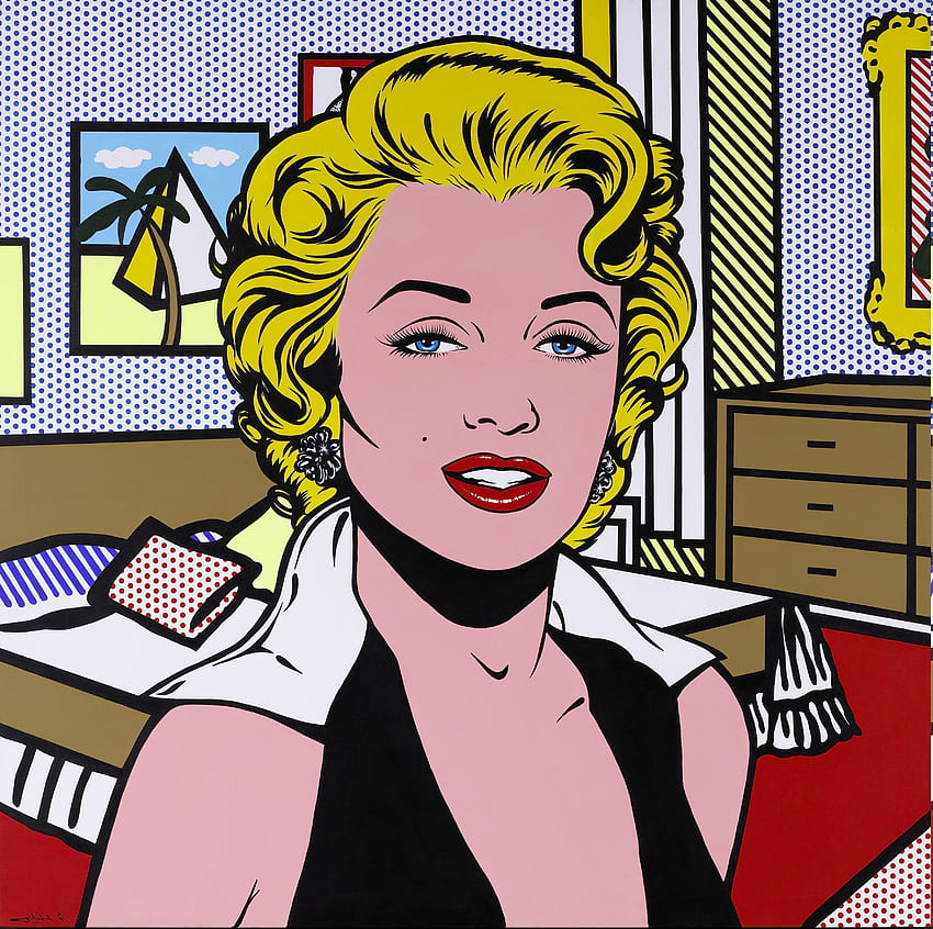 vintage roy lichtenstein pop art and background, Cartoon Pop HD wallpaper