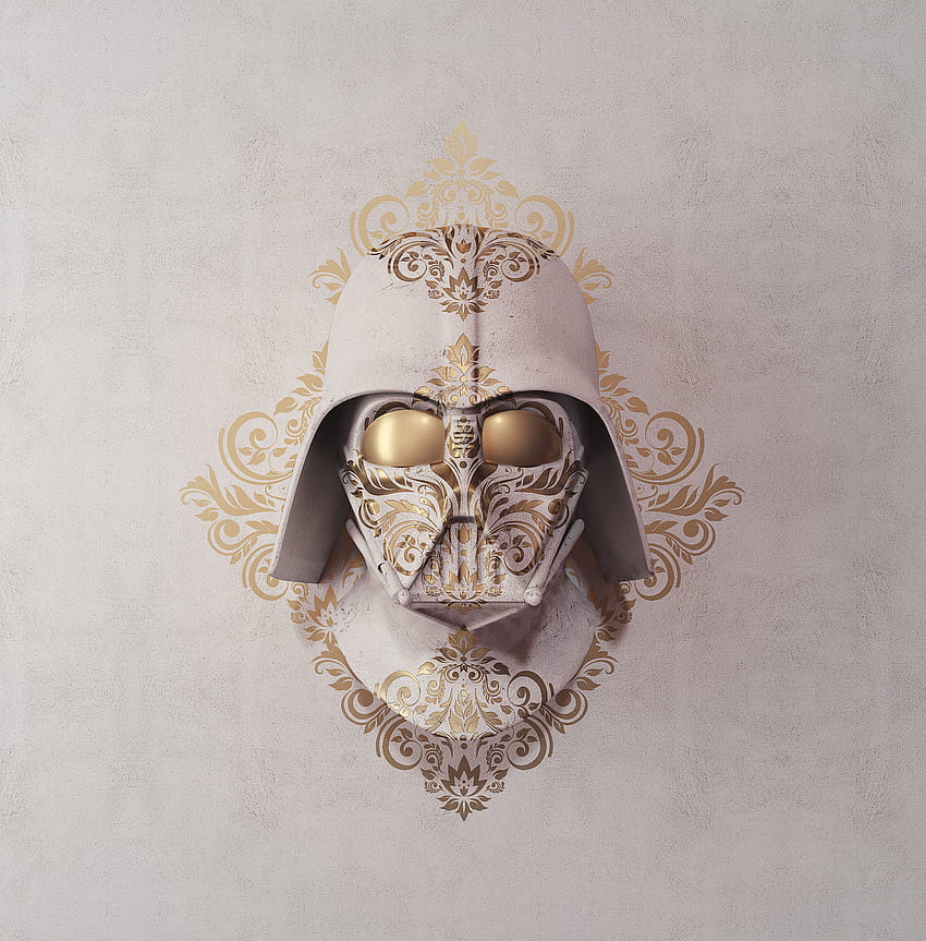 White art, Darth Vader, Star Wars HD phone wallpaper