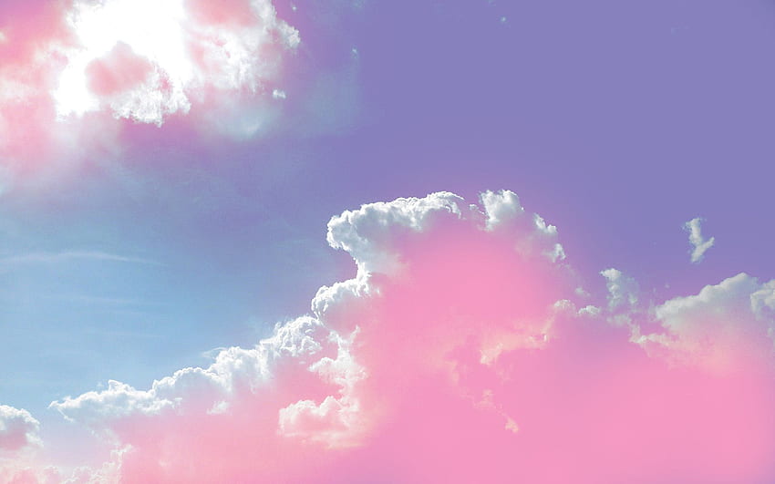 Розов и син небесен фон за лаптоп - розов небесен фон - и фон, горещо розово HD тапет